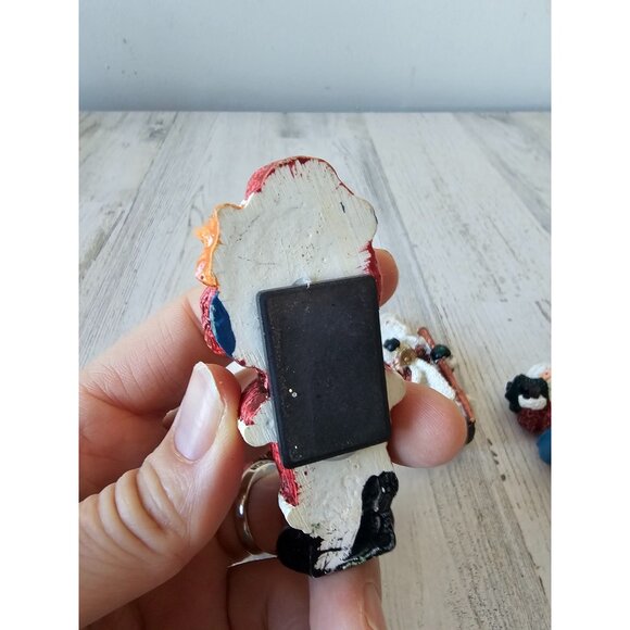 Vintage Santa magnet tree Xmas decor fridge - Picture 4 of 10